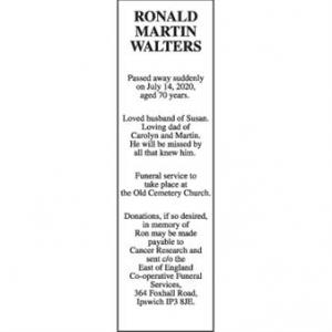 RONALD MARTIN WALTERS