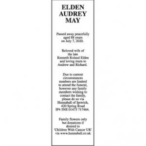 AUDREY MAY ELDEN