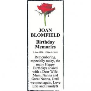 JOAN BLOMFIELD