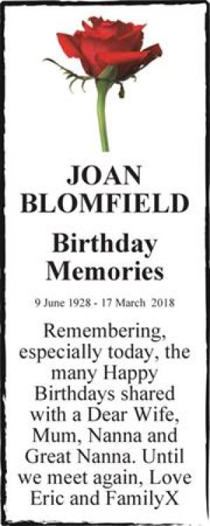 JOAN BLOMFIELD