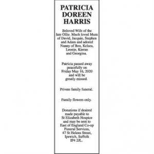 PATRICIA DOREEN HARRIS