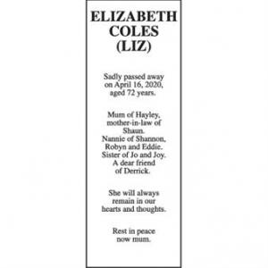 ELIZABETH COLES (LIZ)