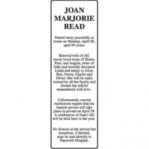 Joan Marjorie Read