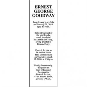 ERNEST GEORGE GOODWAY