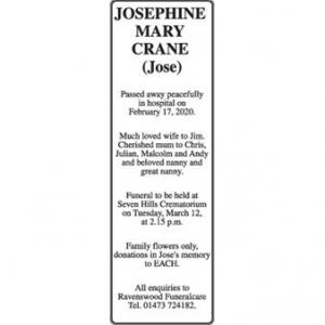 Josephine Mary Crane (Jose)