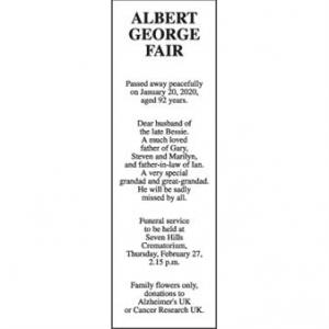 ALBERT GEORGE FAIR