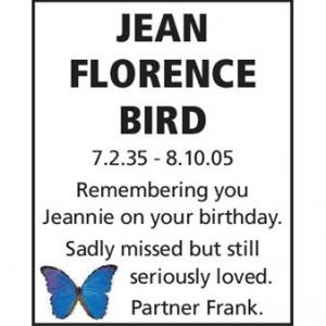 JEAN FLORENCE BIRD