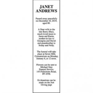 JANET ANDREWS