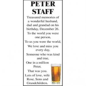 PETER STAFF