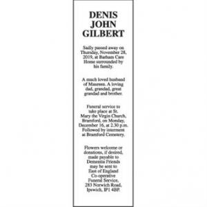 DENIS JOHN GILBERT