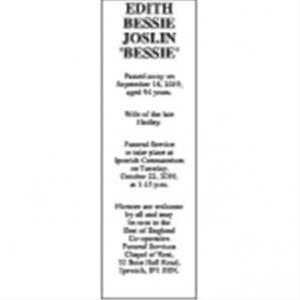 EDITH BESSIE JOSLIN BESSIE