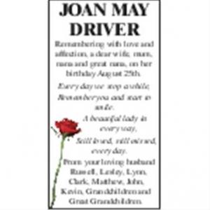 JOAN MAY DRIVER