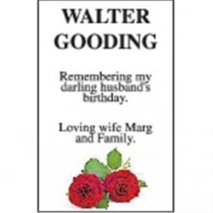 WALTER GOODING