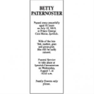 BETTY PATERNOSTER