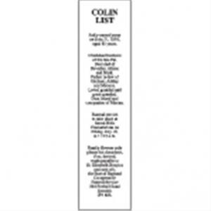 COLIN LIST