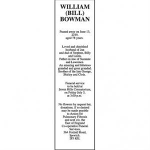 WILLIAM (BILL) BOWMAN