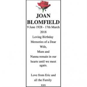 JOAN BLOMFIELD