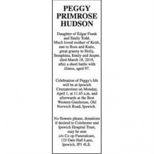 Peggy Primrose Hudson