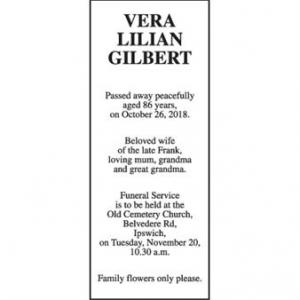 VERA LILIAN GILBERT