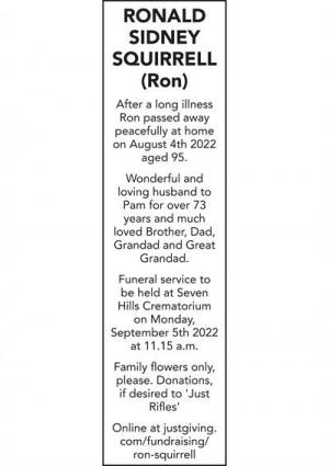 RONALD SIDNEY SQUIRRELL (Ron)