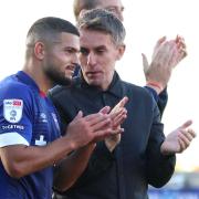 Kieran McKenna, pictured with Ipswich Town captain Sam Morsy at Morecambe