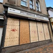 The Pret logo on the former Patisserie Valerie in Ipswich