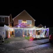 The display with over 40,000 lights set up by the Stout couple in memory of their daughter