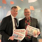 Henry Faure Walker, Newsquest CEO (left), with CEO of the NSPCC Sir Peter Wanless as Newsquest joins forces with the charity