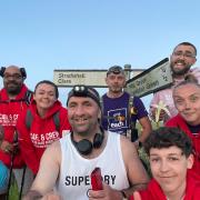 A determined group of walkers from Chantry journeyed through the night to raise thousands of pounds for charity.