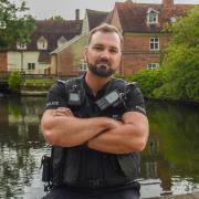 Suffolk Rural Crime lead Sgt Chris Green outside Flatford Mill