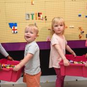 Emmanuel, Archie, Rowan and Oliwia enjoy the Lego exhibition