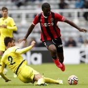 Terem Moffi in action for Nice. Ipswich Town will face the French side at Portman Road in a friendly fixture.
