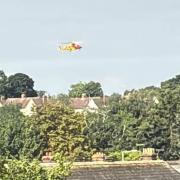 The air ambulance has landed in Chantry Park