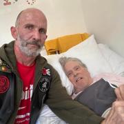 Anthony Valentine's final wish is to hear from those he served with all those years ago. Pictured with Jay Lorenz, himself a former soldier from Felixstowe, who was touched by his story and wishes to help spread the word.