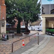 St Stephen's Lane was cordoned off on Sunday morning