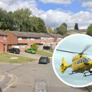 An air ambulance was called to a property in Ipswich after a medical emergency.