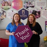 Liz Baldwin, of St Elizabeth Hospice and Sharon Binns of George Baker Shipping