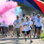 The colour run took place in Christchurch Park on Saturday.