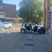 A car has crashed into the Tesco Express in Ipswich