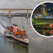 The world's last seagoing paddle steamer has returned to Suffolk.