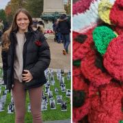 Lexi Ambrose has raised £150 by crocheting poppies. She only took the hobby up in the summer.