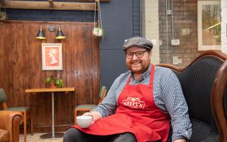 Jon Shapcott inside the new Ipswich café