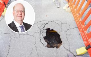 Suffolk County Council's Highways Committee spent £193,329 on fixing potholes in Ipswich alone