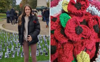 Lexi Ambrose has raised £150 by crocheting poppies. She only took the hobby up in the summer.