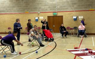 Gainsborough Sports Centre held an event to celebrate National Boccia Day