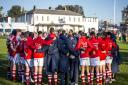 St Joseph's College players huddle before a game. Picture: MARK COVENTRY