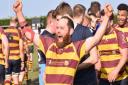 Ryan Quinton celebrates Ipswich YM's dramatic win over Fakenham. Picture: DEBBIE TAYLOR