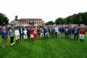 A minute's silence being observed for Carol, Louise and Hannah Hunt ahead of Ladies Day during the July Festival at Newmarket Racecourse.