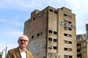 Council leader Neil MacDonald by the silo on Ipswich Waterfront