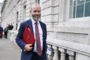 Secretary of State for Business and Trade Jonathan Reynolds arrives for a meeting at the Cabinet Office in Whitehall, London, with senior representatives from the TUC, CBI, Unison,